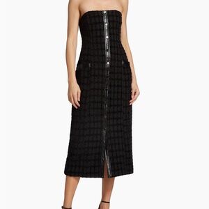 Black Sheath Strapless Dress for Cocktail Night Out